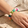 Boho Beaded Bracelets Colorful Acrylic Beads Bracelets Adjustable Length Lightweight Bracelets Lightweight Jewelry for Women Girls Daily Wear