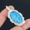 Larimar Gemstone Pendant Solid 925 Sterling Silver Pendant Jewelry Gift For Unisex
