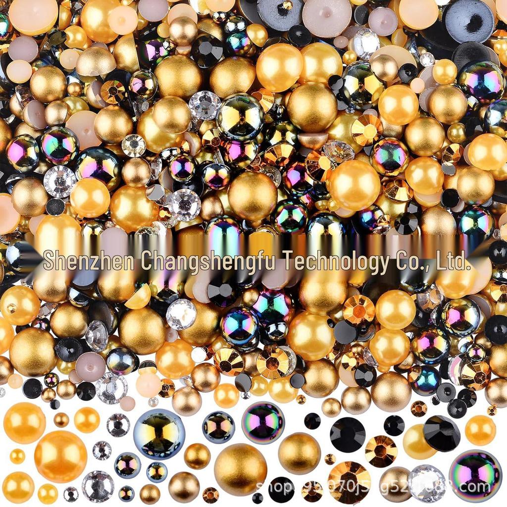 Multi-color Half Pearl Nail & Craft Embellishments for Nails, Phone Cases, Earrings & Hair Clips