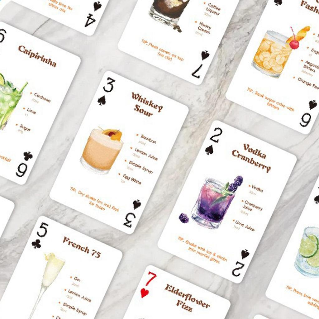 Cocktail Themed Card Games Novelty Colorful Collectible Adult Party Card Games For Holiday Festival Activities Night Birthdays