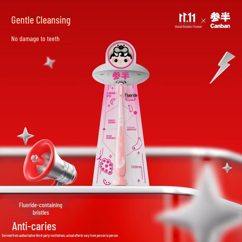 

CENBEN Children s Fluoride Soft Bristle Suction Toothbrush