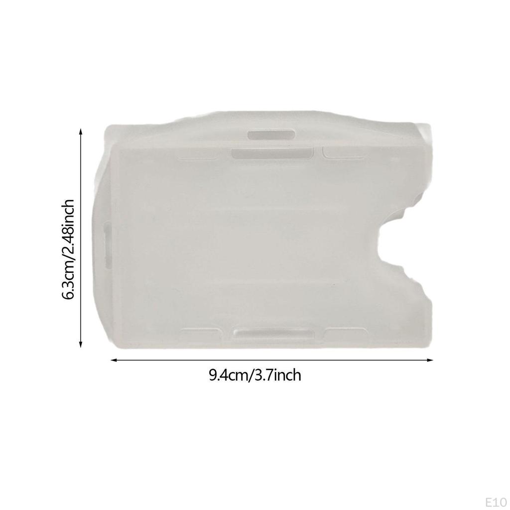 10 Pieces Double Sided ID Card Holder Heavy Duty Open Face for Lanyard Events