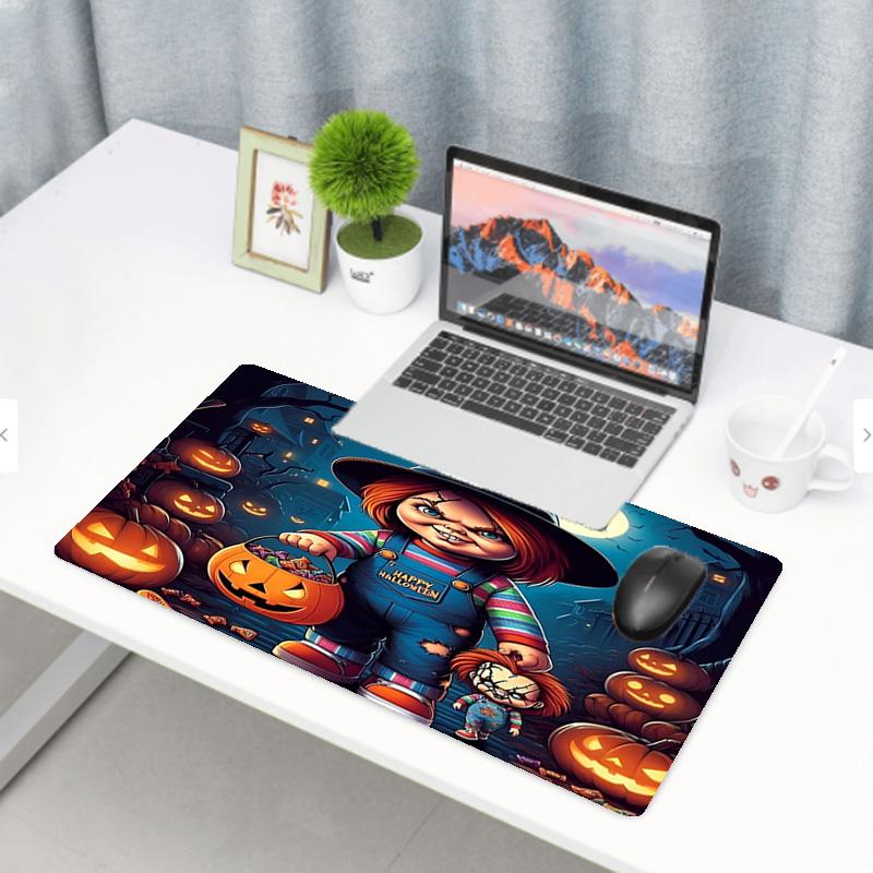 Bride of Chucky Print Mouse Pad, Anti‑Slip Desktop keyboard Mat, for PC Laptop Gaming Working Daily Use, Cool Festival Surprise Gift
