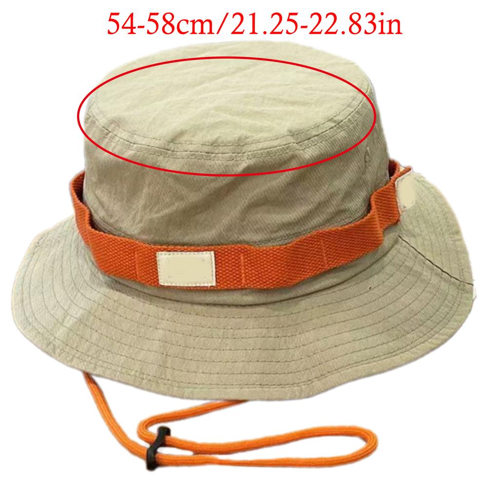 Wide Brims Bucket Hat Windproof Rope Packable Summer Fisherman Hat For Hiking Fishing Outdoor Activity Adult Headwear