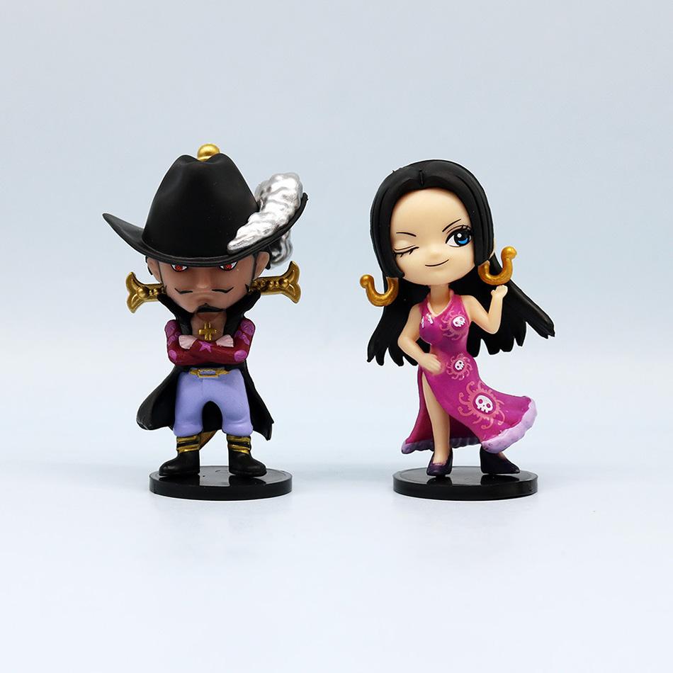 8pcs Anime One Piece Figures Model Dolls Toys Cute Luffy Oka Shichibukai Ace Boa Hancock Jinbe Collection Full Set Kid Friendly Entertaining Fun 3