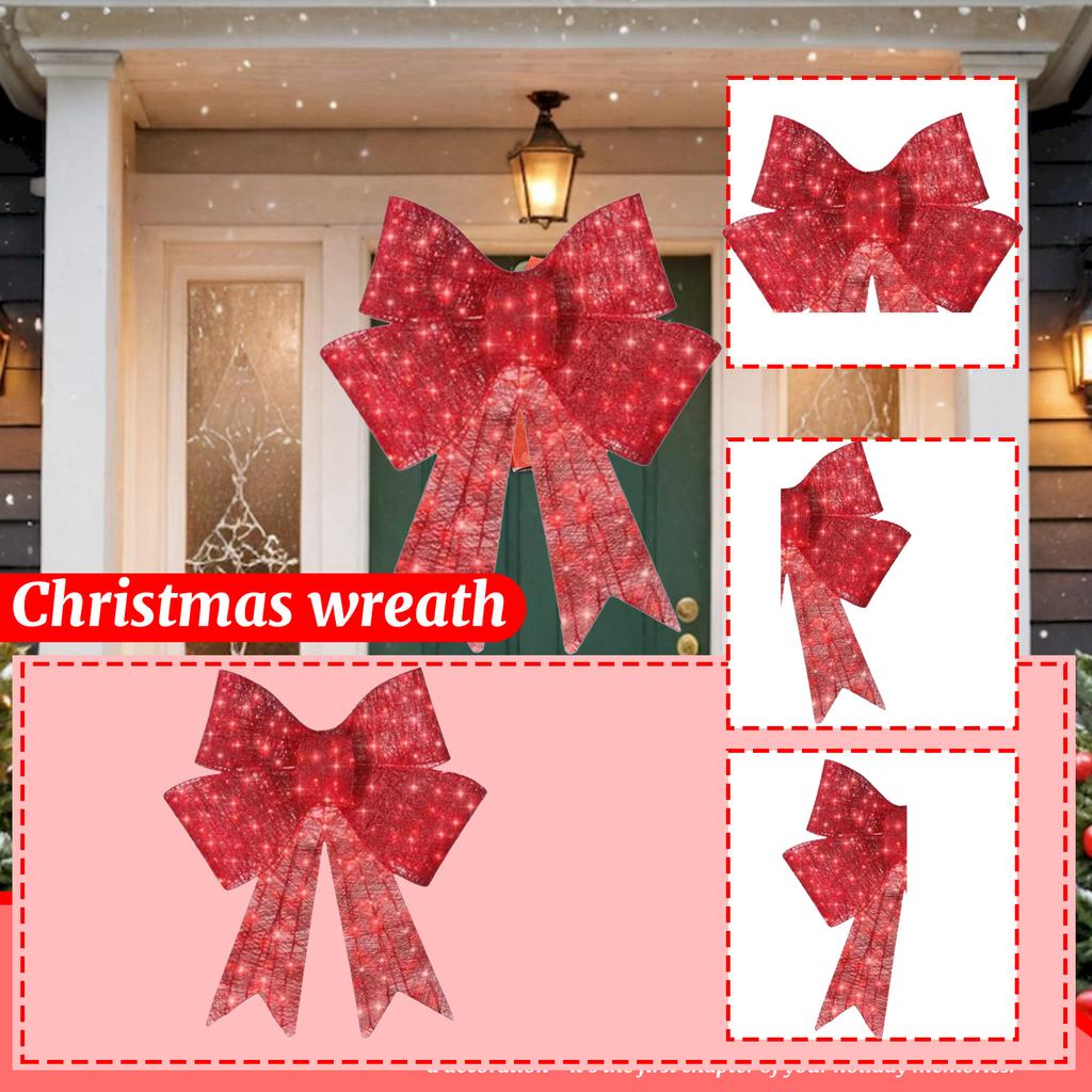 Christmas Bow, Large Outdoor LED Lighting, Holiday Decoration