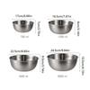 1Pieces Stainless Steel Silver Salad Bowl Rice Noodles Lamian Noodles Bowl Kitchen Tableware Food Container Outdoor Tableware