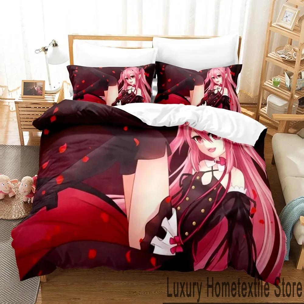 3D Print Anime Seraph of the end Bedding Set Boys Girls Twin Queen King Size Duvet Cover Pillowcase Bed boys Adult