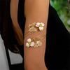 Unique Bohemian Inspired Arm Jewelry With Artistic Hollow Butterfly Details In Multiple Colors Season Floral Bangle