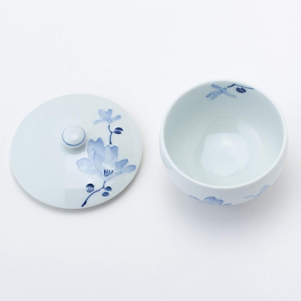 Hasami ware teacup for sencha with Tsujigahana approximately dishwasher made in product number 73199 (green tea), lid, pattern, 175ml, safe, Japan,