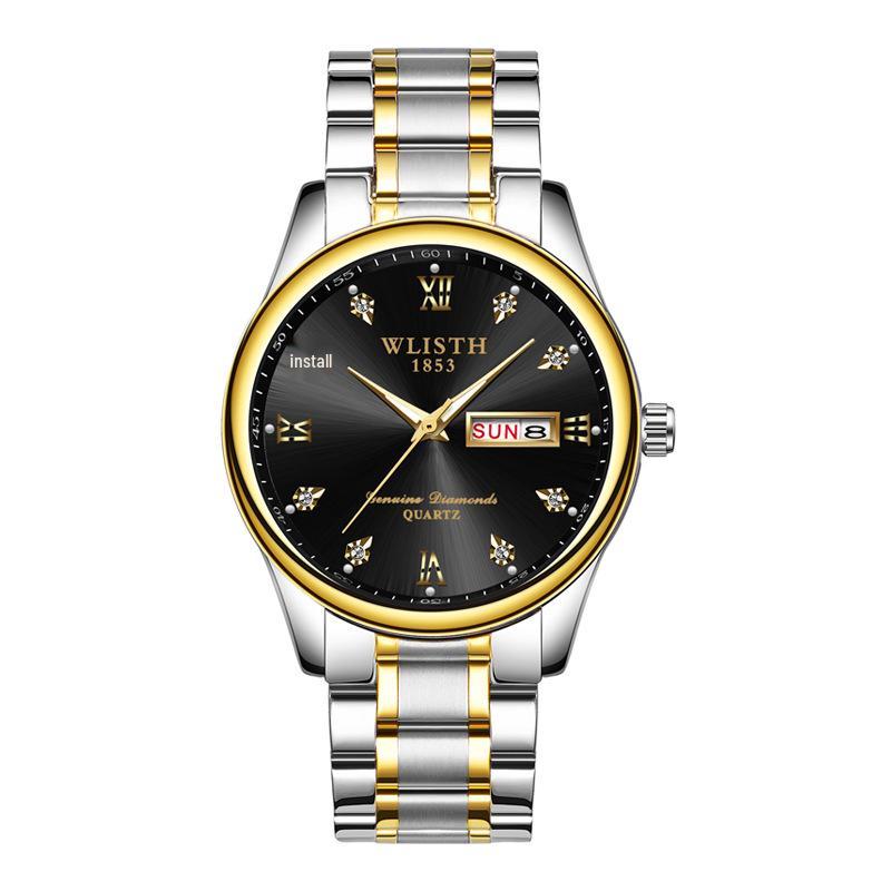Wolis Men's Waterproof Quartz Stainless Steel Watch