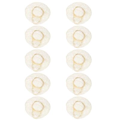 Uxcell Mini Straw Hats 10-Pack, 5-inch, for Knitted Miniature Dolls, Dollhouse DIY Craft Decoration Accessories, Mini House Outfit Decoration, XL