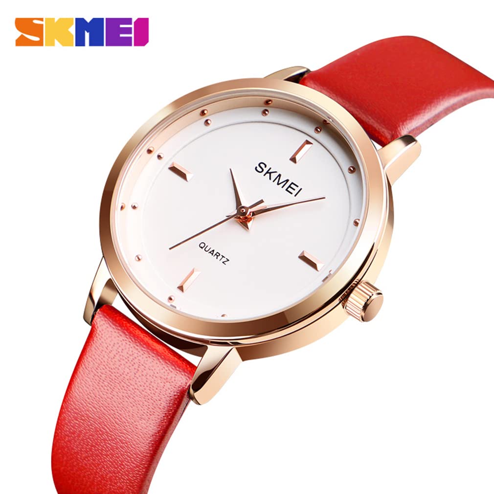 Watch Stylish Simple Leather Strap Small Arm Watch Waterproof Casual Business Ultra Thin Lightweight Watch Cute Brand Analog Quartz High School