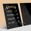 Portable Acrylic Desktop Message Board Vertical with Metal Bracket Drawing Board DIY Desktop Stand Office Home Desktop Ornament