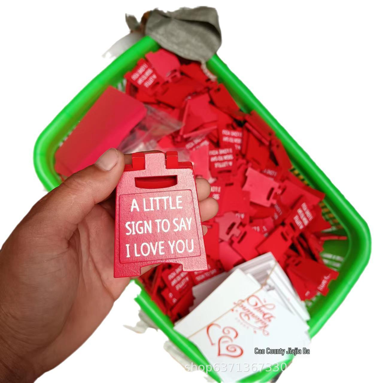 Маленький знак: Картонный конверт  Я люблю тебя  Декор стола Card without Envelope