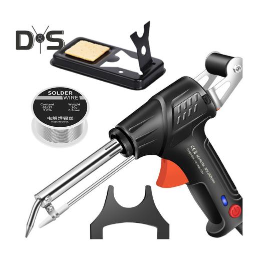 

Многофункциональный паяльник с эргономичной ручкой, интеллектуальным управлением, автоматическим сетевым паяльником, внутренним нагревом, электросварочным инструментом EU 3pcs чёрный