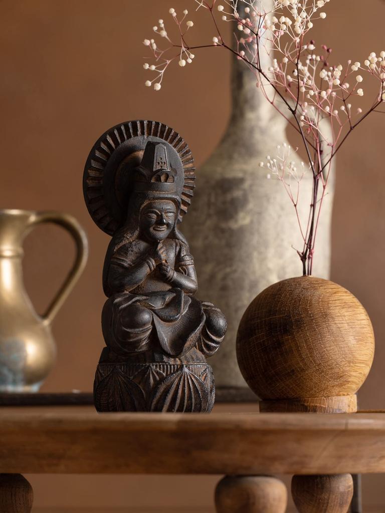 ISUM TanaCOCORO WOOD Dainichi Nyorai Mokuji Mokuji Wood Buddhist ISUM tw3535 [Palm] (Wooden Hinoki) - Buddha, Shonin, Carving, Statue, (Dainichi