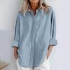 Women's Fashion Casual Solid Colour Cotton Button Cardigan Long Sleeve Top