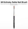 kads 6# Schwarzer Acryl-Nagelpinsel, Kolinsky Sable-Pinsel, Nagelspitzen-Pinselstift, Sable-Acryl-Nagelpinsel für professionelle Nagelkunst