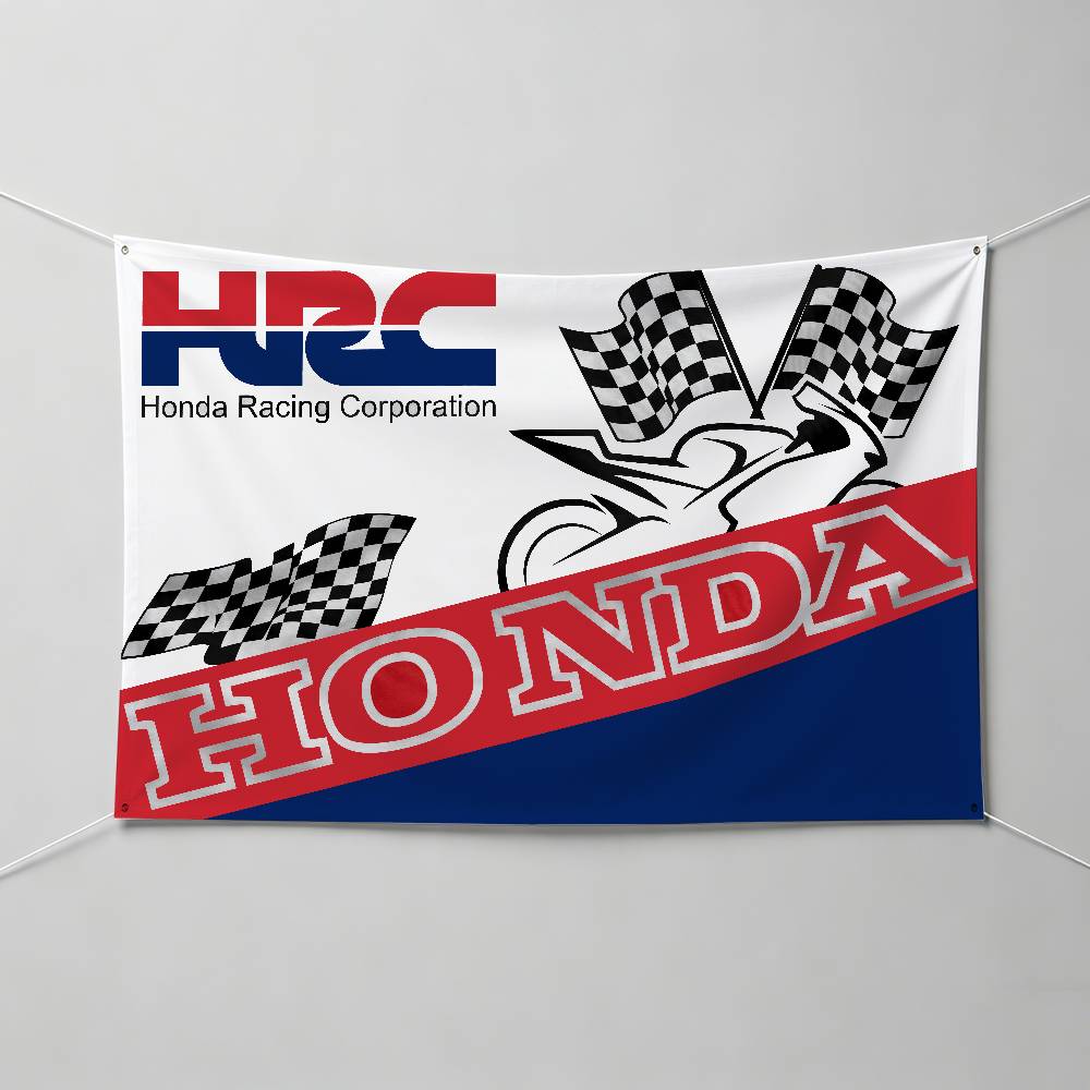FOR HONDA MOTORCYCLE Decorative Flag Waterproof Fade Resistant Polyester Indoor Outdoor Hanging Flag XL0