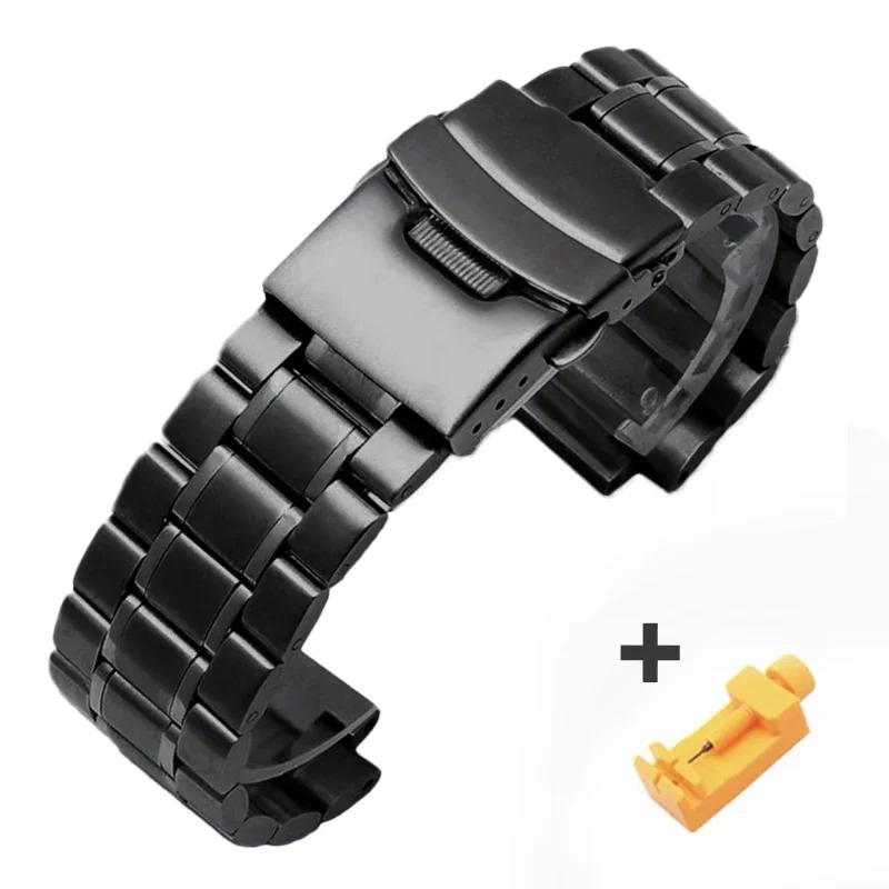 20mm 22mm Men Stainless Steel Watch Band for Huawei GT5 46mm GT4 Metal Bracelet for SAMSUNG Galaxy 7 44mm 40mm 6classic 43 47mm