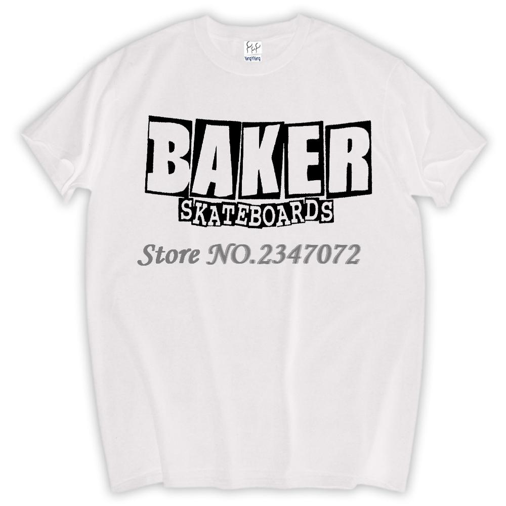 Nuova T-shirt Unisex a Maniche Corte Nera con Logo Baker Skateboards Top Unisex