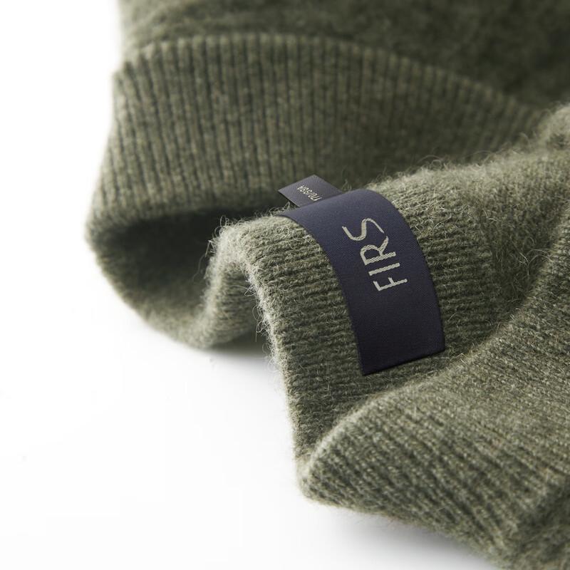 FIRS Men's 100% Cashmere Jacquard Pullover Sweater