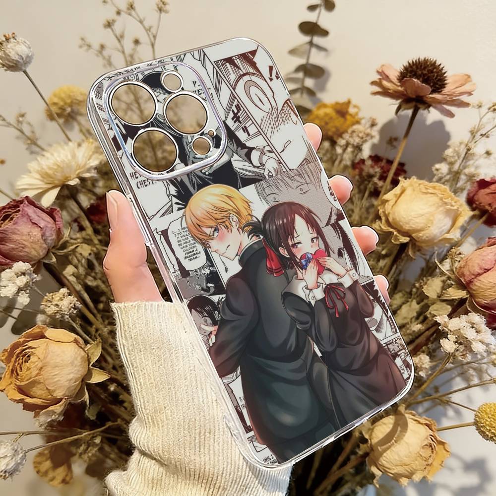 

Kaguya sama Love is War Phone Case For iPhone 17 16 15 14 13 12 11 Mini Pro Max Plus Transparent Cover iPhone12PRO