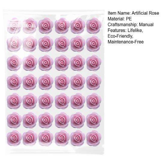 100Pcs Artificial Rose Heads 3.5cm Foam Roses PE Realistic Simulated Flowers for Wedding Party Valentine Gift Home Decoration Bouquet