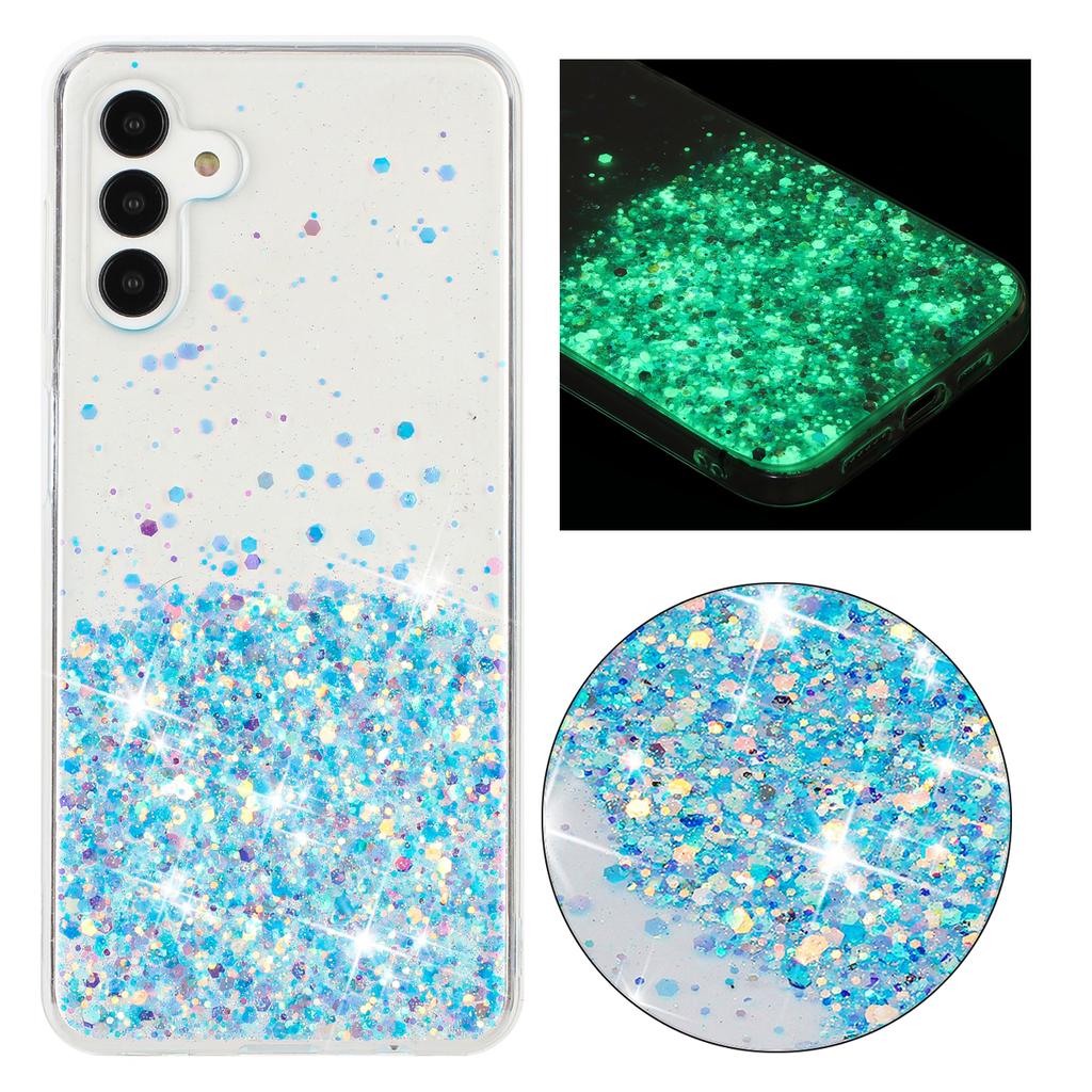 For Samsung Galaxy A35 5G Glow In The Dark Phone Case Epoxy TPU Glitter Sparkle Cover