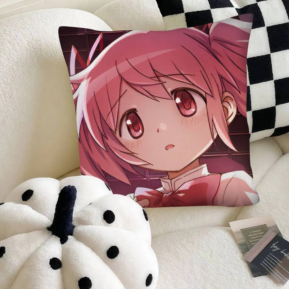 Puella Magi Madoka Magica Pillow Case Fashion Square Pillowcase Bedroom Sofa Room Ins Decoration Leisure