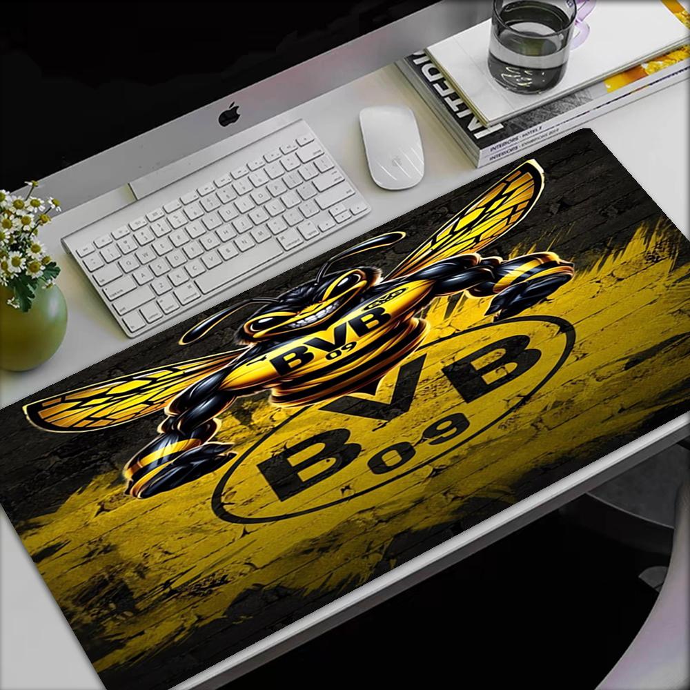BVB Theme Mouse Pad, Non Slip Rubber Base, Multifunctional Office & Home Decor, Perfect for Workspace Personalization.