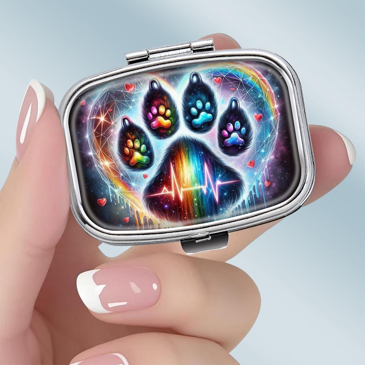 

Mini Metal Jewelry Box, 2 Grids Portable Storage Case, Travel Small Organizer for Earrings and Tiny Items різнокольоровий