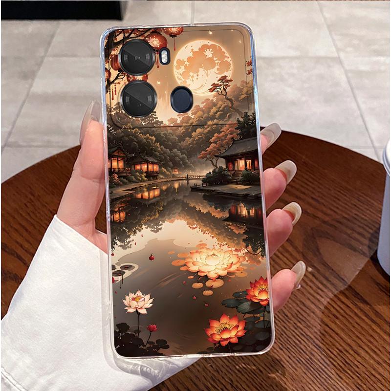 Case For Itel P40 P662L P662LN Casing Luxury Cute Love Heart Rabbit Funny Pattern Cover Clear TPU Silicone Soft Shell Phone Case