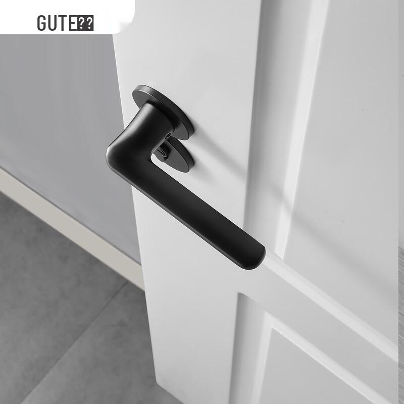 GUTE Matte Black Silent Interior Door Lock