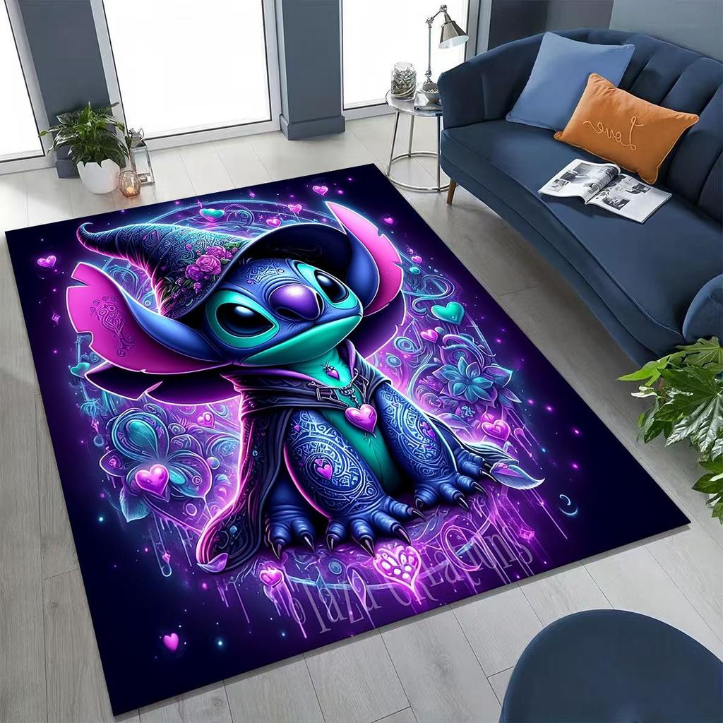 27 Style Stitch 2 Monster Cartoon  Rug for Bedroom Living Room Sofa Home Doormat Decor,Larger Kids Play Non-slip Floor Mat