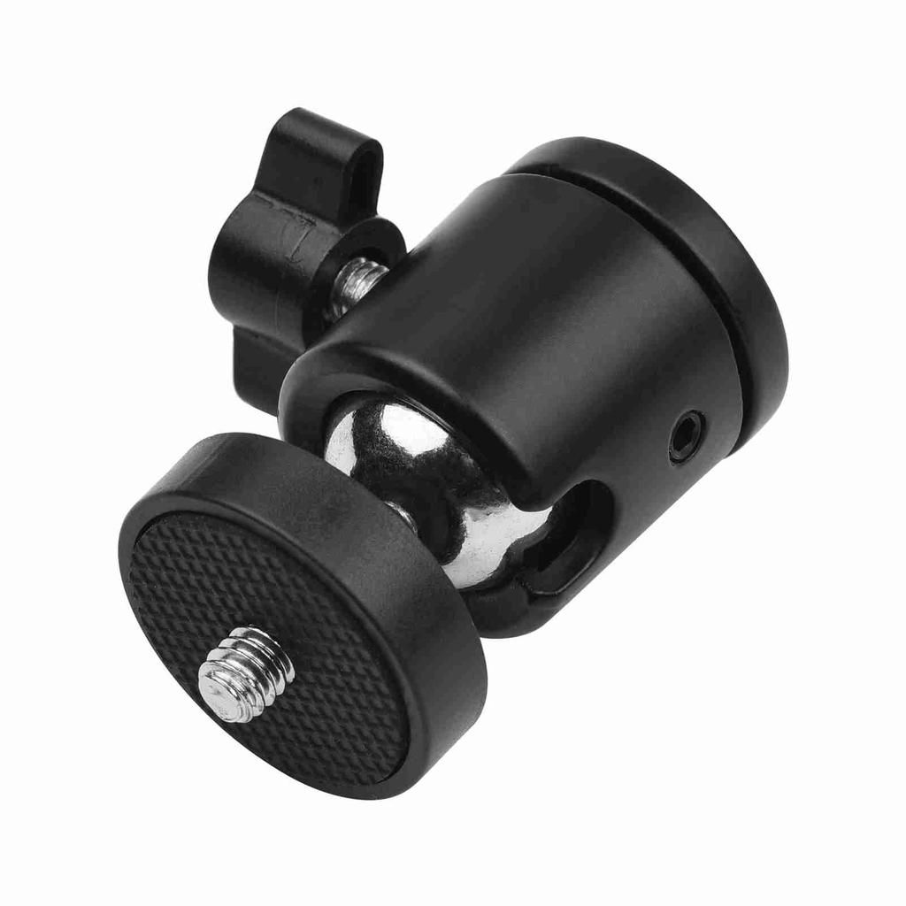 1pc Mini Swivel Ball Head Tripod Head 360 Degree Rotating Mount Base Adapter with Universal 1 4 Inch Screw Mounts for