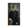 Canvas Painting Retro Nostalgia Gentleman Oil Paintings Wall Art Ram Animal Poster Prints For Living Room Home Wall Modular