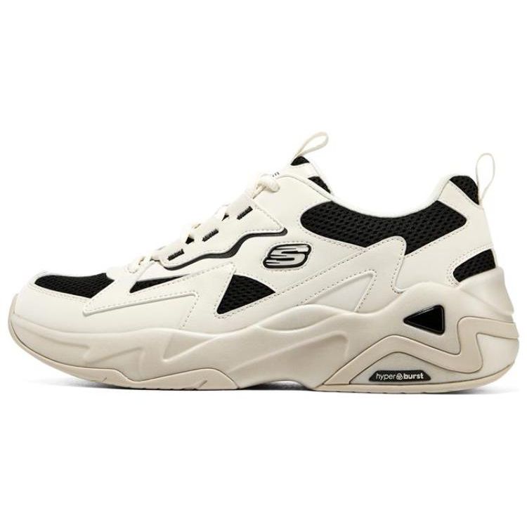 Skechers DLites Hyper Burst Bubble Panda Sneakers Men sneakers White Black 894177-NTBK 40