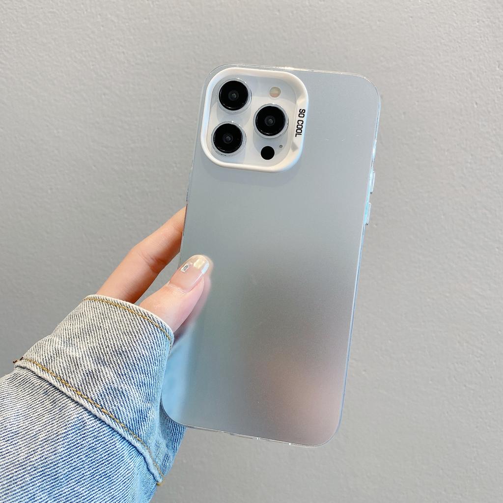 IMD Color Silver Suitable for Apple 16PRO Simple Solid Color Mobile Phone Case IPhone12/XSMAX Matte PC Protection Case