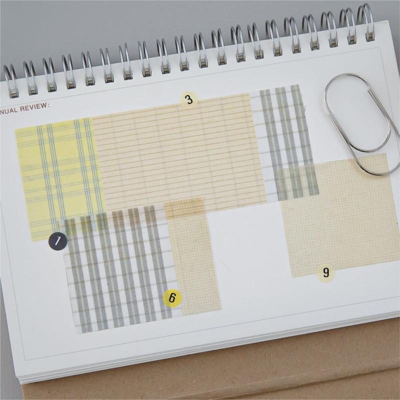 Minimalist Basic Plaid Pattern Washi Tape For Journal Diy Decoration Gift