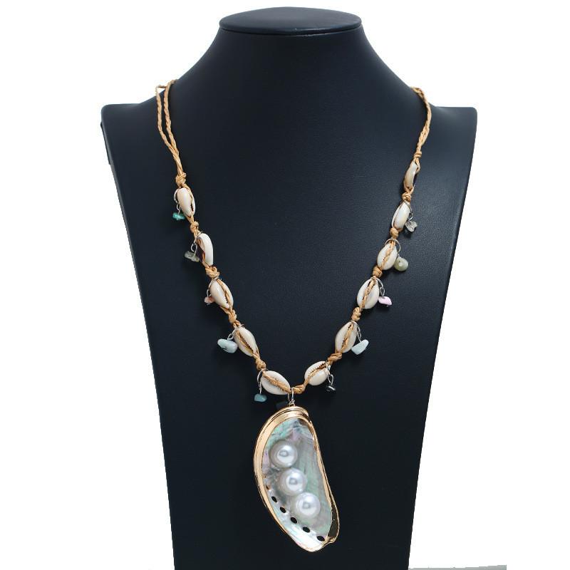 Natural Shell Necklace With Animal Shape Tassel For Fashion Spring Accessories