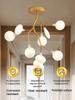 Nordic G4 Led Chandelier Lighting Modern Branch Pendant Light Living Room Gold Art Decor Indoor Lighting(bulb NOT Included)