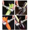 Fruit Vegetable Peeler, Stainless Steel Heavy Duty Adjustable Peeler, Multifunctional Kitchen Tool for Sugarcane Pumpkin Potato Lettuce