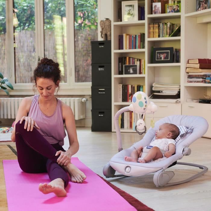 CHICCO Evolving Deckchair - BALLOON DOTS Model - Musical, with Toy Arch and Vibration