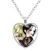 Ai Yazawa Osaki Nana Anime Glass Heart NecklaceDIY Handmade Creative For Women's Birthday Gift Jewelry