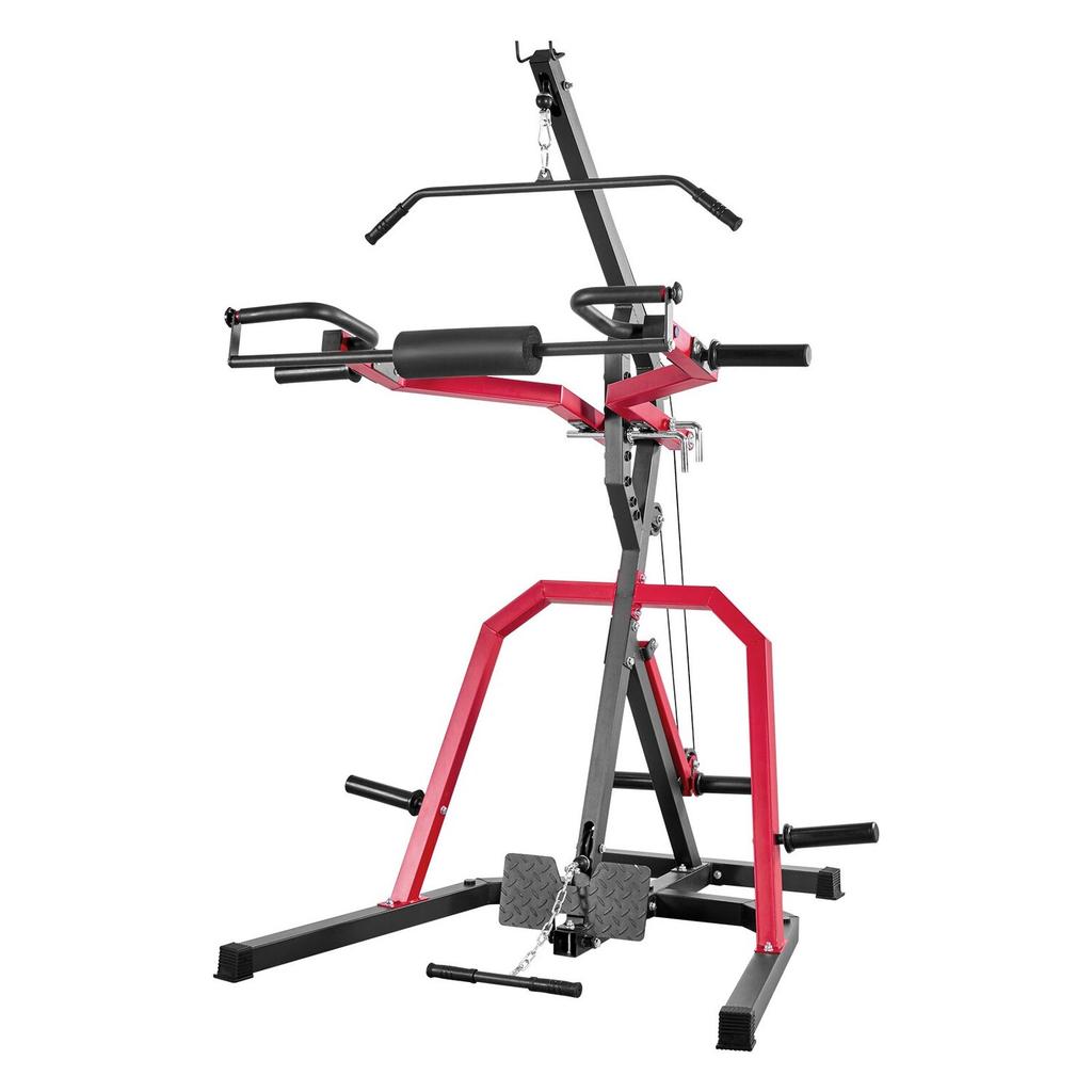 Heimtrainergeräte, Hebelkraft-Fitnessstudio mit 2:1 Verhältnis LAT Low Row System, Krafttrainingsmaschine für Kniebeugen, Kreuzheben, Bankdrücken, Bizepscurls, Heim-Fitnessstudio