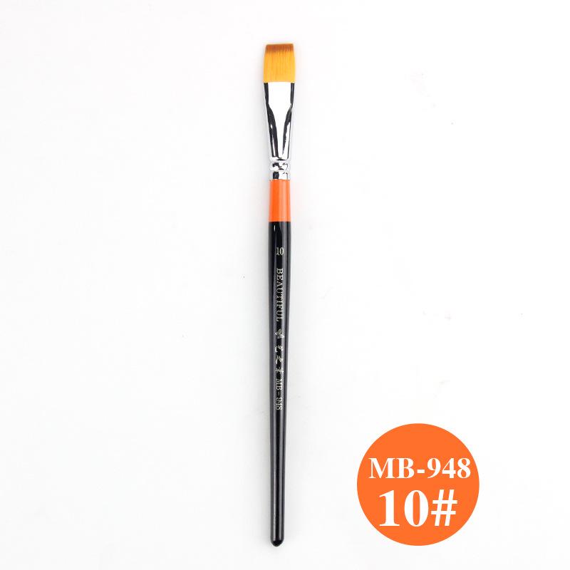Yi Zhi Bi 948 Nylon Flat Brush for Art: Sketching, Manga, Gouache, Oil, Acrylic, Watercolor