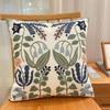 Skin-friendly Throw Pillow Cover Square Sofa Pillowcase Floral Swallow Cushion Cover  Office