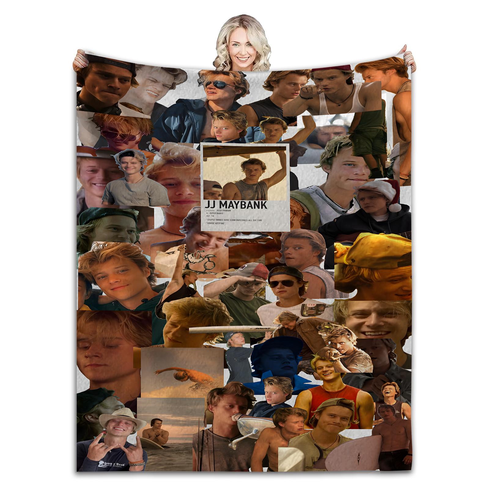 Textilien Unisex Jj Maybank Flannel Blanket Rudy Pankow Photo Collage Soft Warm Throw Blanket For Bedroom Travel Office Bedspread Sofa Bed Cover